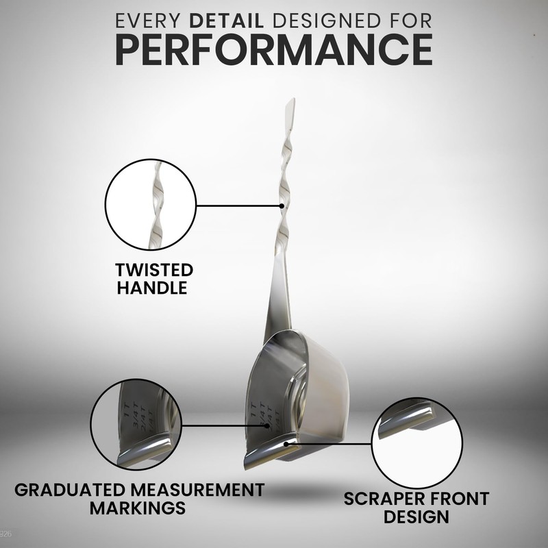 Rattleware Stainless Steel Spoon Twist - Espresso Spoon with Graduated