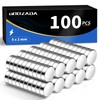 GOOZADA 100Pcs Tiny Cylinder Fridge Magnets, 5x2 mm Small Round