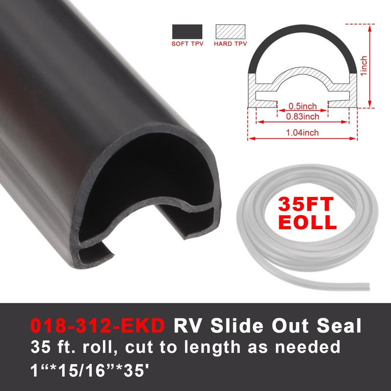 Drytuns RV Slide Out Seal 35 Ft Rubber Camper for