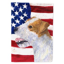 Caroline's Treasures SS4031GF USA American Flag with Jack Russell Terrier Flag Garden Size, Small, Multicolor