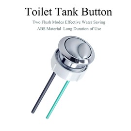 Lychee Light Dual Flushing Toilet Push Button Spare Parts, Top Toilet Button Replacement, Compatible with Geberit & Kohler, Satin Chrome, 1.5inch (38mm) Hole, Toilet Tank Lid (2-Pack)