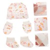 IWOWHERO 1set Newborn Cotton Scratch Gloves Hat Foot Covers Set
