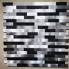 Decopus Metal Mosaic Tile Backsplash -LNG Oblong in Black/Gray/Silver 5pc/Pack