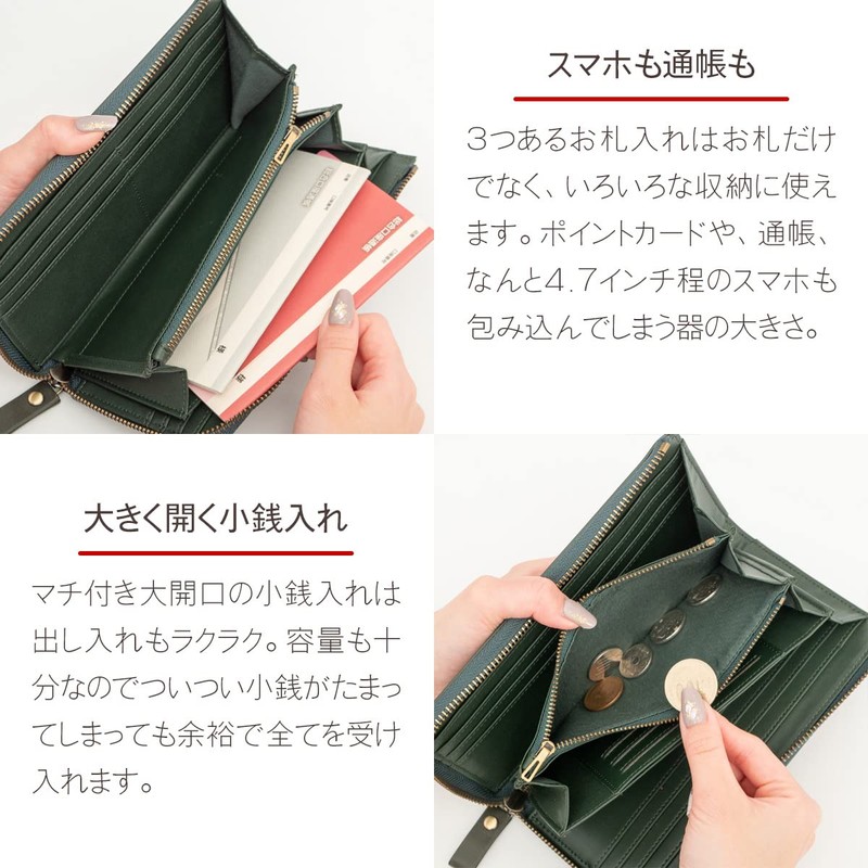 Dom Teporna Large Capacity Wallet, Genuine Italian Leather, Card Case,