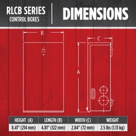 Red Lion RLCB05-230 1/2-HP 230-Volt VMC Control Box for Submersible Well Pump, Grey, 640189
