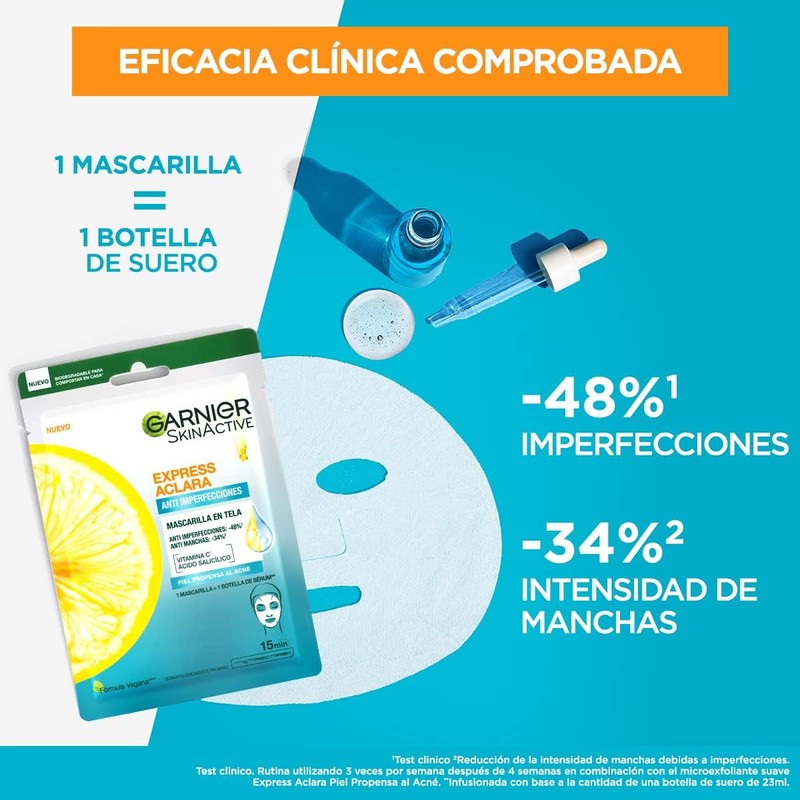 Garnier Express Aclara Mascarilla Anti Acné 23g
