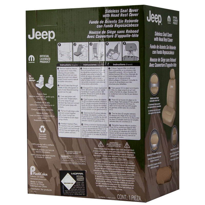 Plasticolor 008581R06 - Funda de Asiento sin Laterales (Jeep Elite