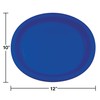 Club Pack of 96 Decorative Oval Cobalt Blue Disposable Paper