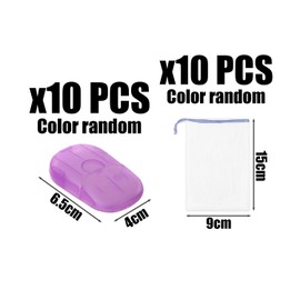 EOWVISN 10 Pieces Of Colorful Soap Dishes, 10 Pieces Of Foaming Nets, Multiple Color Options, Creative Mini Design, Provide Convenient Storage, Suitable For Bathroom, Home, Personal And Travel Use.