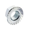M12 Serrated Flange Hex Nuts - Bright Zinc Plated Steel