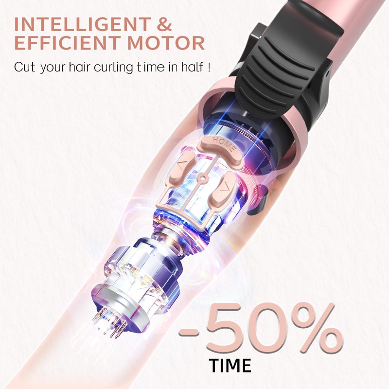 Vnina Rotating Curling Iron 1 Inch, Automatic Curling Wand with