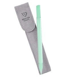 Bona Fide Beauty Czech Glass Cuticle Pusher (Jade Color) with Microfiber Sleeve, Gentle Manicure Stick and Cuticle Remover - Made in the Czech Republic