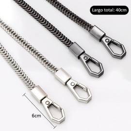 Cadena Para Pantalon para Hombres, Cadena de Hip Hop Punk Llavero para Jeans Con Mosqueton, Cadena de billetera Biker Accesorios Góticos Unisex