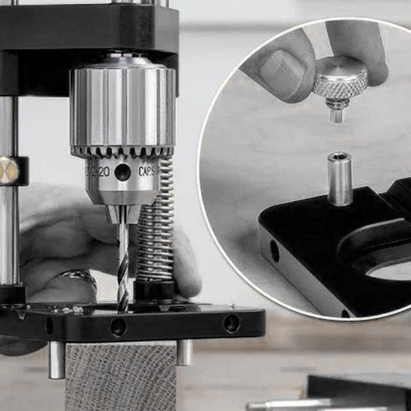 Woodworking Drill Guide Adjustable Drilling Template Hole Punch Locator for