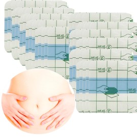 100PCS Belly Button Tape Medical Tape fits for Belly Button Plug Belly Button Shaper 5 * 5 CM Transparent Medical Tape Film Dressing