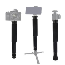 Monopod 8 Sections Monopod Aluminium Alloy Photography Unipod Stick Travel Monopod for Hiking Camping Selfie Stick, black