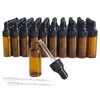 AGENIZ 50 Pcs 5ml Amber Mini Dropper Bottles Essential Oils