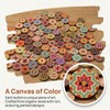300 Pcs Wooden Buttons for Clothes, 15mm 2 Holes Round