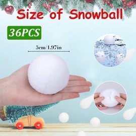 40Pcs 5cm White Plush Realistic Artificial Snowballs,Christmas Decorations Fake Snowball for Kids Indoor Snowballs Fight Game for Winter Game,Xmas Trees,Kids Adults Indoor Outdoor Snow Fights Game