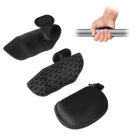 Anti Rutsch Gym Grips - Griffpolster Griffpads für Klimmzüge, Fitness Zughilfen Kraftraining, Silikon Workout Gym Handschuhe, Herren und Damen fitgriff Gym Zubehör für Crosstraining(Schwarz)