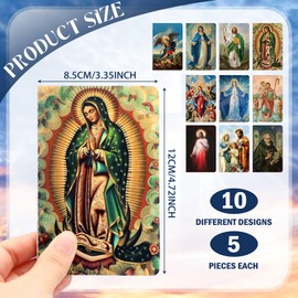 AmazingSpark 50 Pcs Catholic Gifts Religious Notebooks Christian Journals Bulk Catholic Gifts Prayer Journals Small Pocket Notepads for Christmas Stocking Fillers Women Men Office Home Supplies