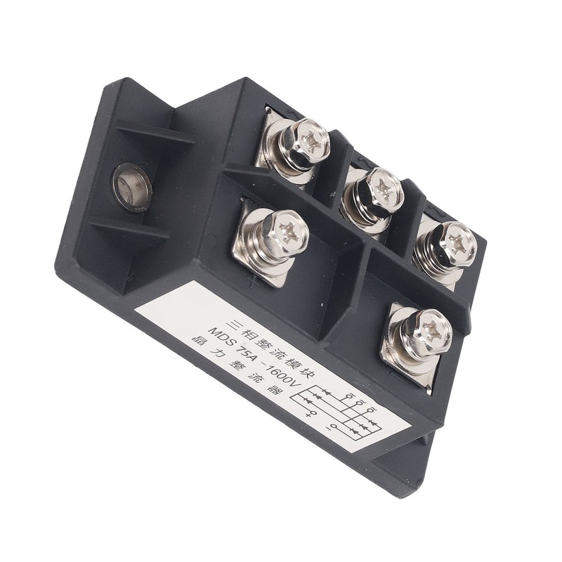 3 Phase Bridge Rectifier 75A 5 Terminal ABS Brass Heat