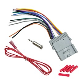 Radio Wiring Harness with Antenna Adapter Compatible with Buick 2004-2009/Chevy 2003-2012/GMC 2002-2012, Stereo Installation Wire Harness Kit Aftermarket Stereo CD Player Receiver Wire Cable Adapter