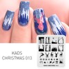KADS Christmas Stamp Plate Image Template Nail Art Decoration Design