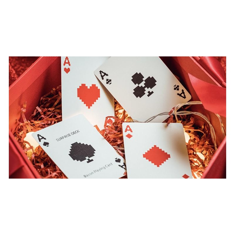 Generic Surprise Deck V5 (Red) Playing Cards by Bacon Magic