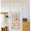 MONOBLANKS Fabric Christmas Advent Calendar with Pockets,Reusable Natural 24 Days