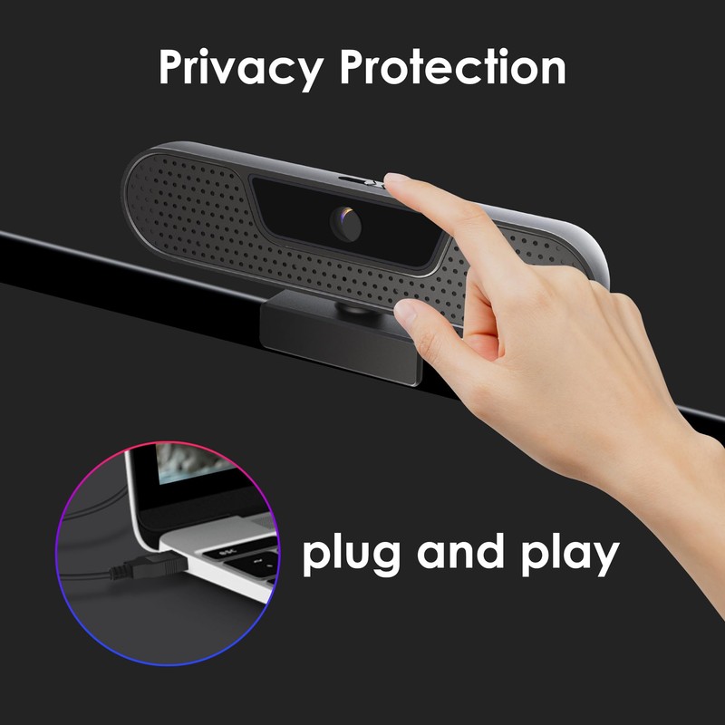 VIZOLINK W4GS 2K Webcam, PC Webcam 1080P 60FPS, Auto Focus,