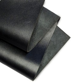 Genuine Leather Hide | 1.3-1.5 mm Thick | Full Grain Leather Sheet & Pieces for LeatherCrafting and Leatherworking Projects by Kozmo (Jet Black, 08"X12")