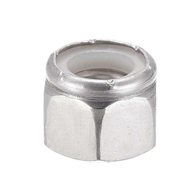 TA-VIGOR 10Pcs 1/2-13UNC Nylon Hex Lock Nuts, 304 Stainless Steel