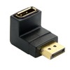 Cablecc Down Angled 90 Degree DisplayPort Male to Female Extension