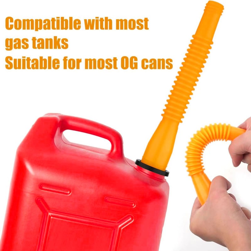 3 Sets Gas Can Spout Replacement Flexible Hoses Vent Covers