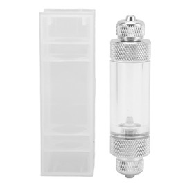 CO2 Bubble Counter Prevent Return Accurate Counting Aluminum Alloy Aquarium CO2 Regulator for Fish Tanks Double Head 82 X 20mm/ 3.2 X 0.79in