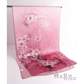 PoeticEHome 100% Mulberry Silk Long Scarf - Women's Large Oblong Shawl for Head, Neck, and Hair Wrap, with Gift Packaging