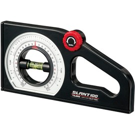 TAJIMA SLANT Angle Meter - Dual-Scale Rotary Pitch Finder with Thumb Dial & Easy-Read Vial - SLT-100