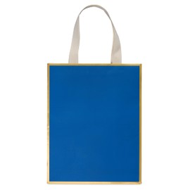 Papyrus 13" Large Gift Bag (Blue and Gold) for Christmas, Birthdays, Weddings, Anniversaries and All Occasions (1 Bag)