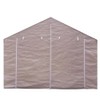 10' x 20' Tan Canopy Entrance Panel with Zippers (Front