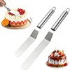 Stainless Steel Curved Icing Spatulas Set 2pc for Home Bakers