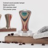 Colorful Wood Coffee Flat Tamper Stainless Steel Base Powder Hammer