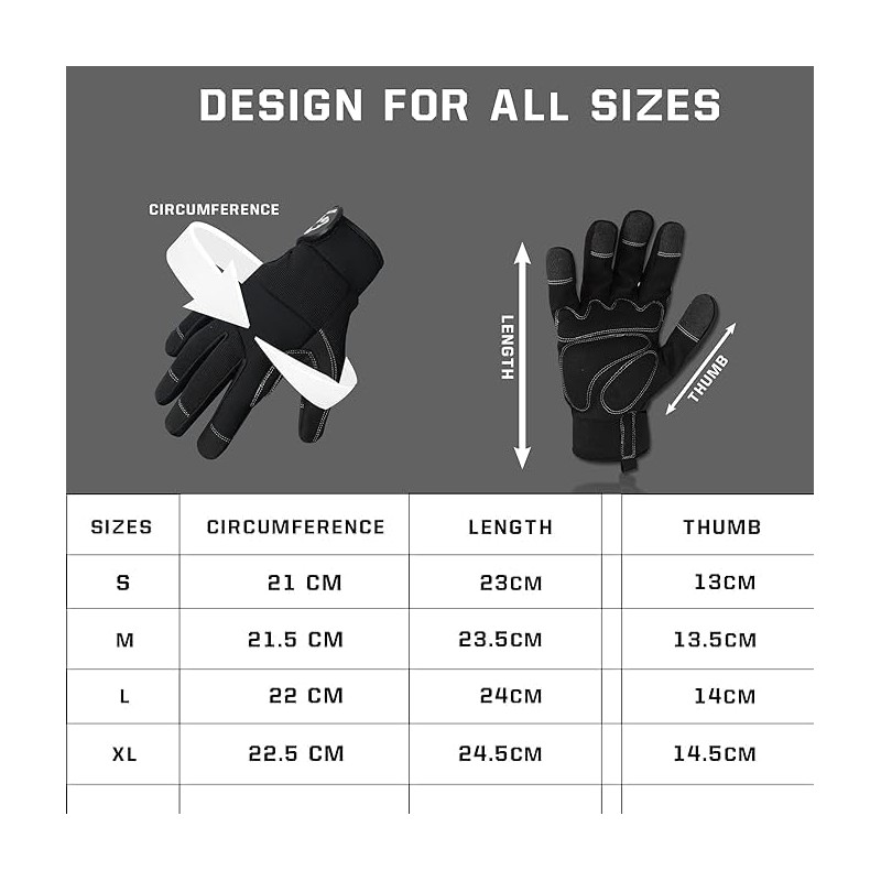 Wolveskin Safety Work Gloves Men & Women - Utility Mechanic