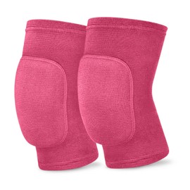 Volleyball Knee Pads - Knee Pads Volleyball with Thick 3D Foam Volleyball Knee Pads Women Men Youth Kids for Volleyball Basketball Yoya Dance to Protect Knee (Rose Red, S)