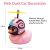 wonuu Pink Duck Car Dashboard Decorations Rubber Duck Car Ornaments