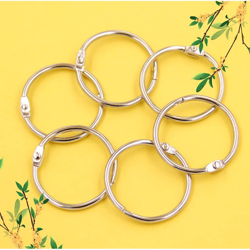 20Pcs Binder Rings Metal Book Ring 1inch Loose Leaf Binders