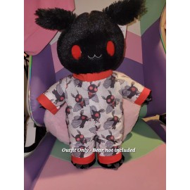 Build-A-Bear Workshop OUTFIT ONLY Build A Bear Moth Mothman Valentine Sleeper PJs Emo Goth Kawaii Cute