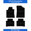 White Edge Custom Fit Front & Rear Carpet Floor Mats,