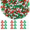 Qumenan 1600Pcs Christmas Tri-Shaped Beads Plastic Tri Beads Christmas Beads