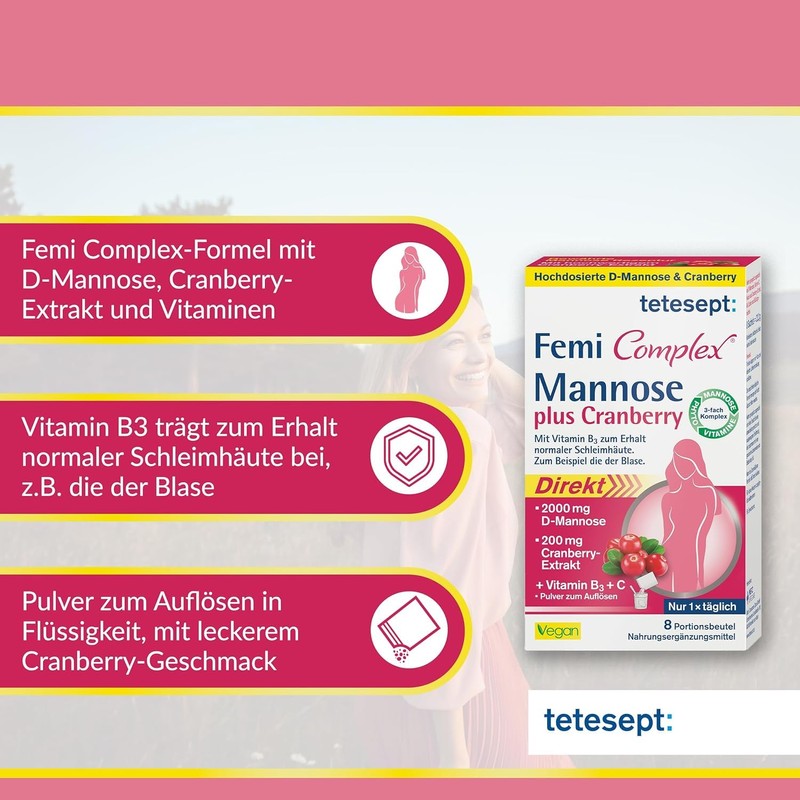 tetesept Femi Complex Mannose Plus Cranberry - To Maintain Normal